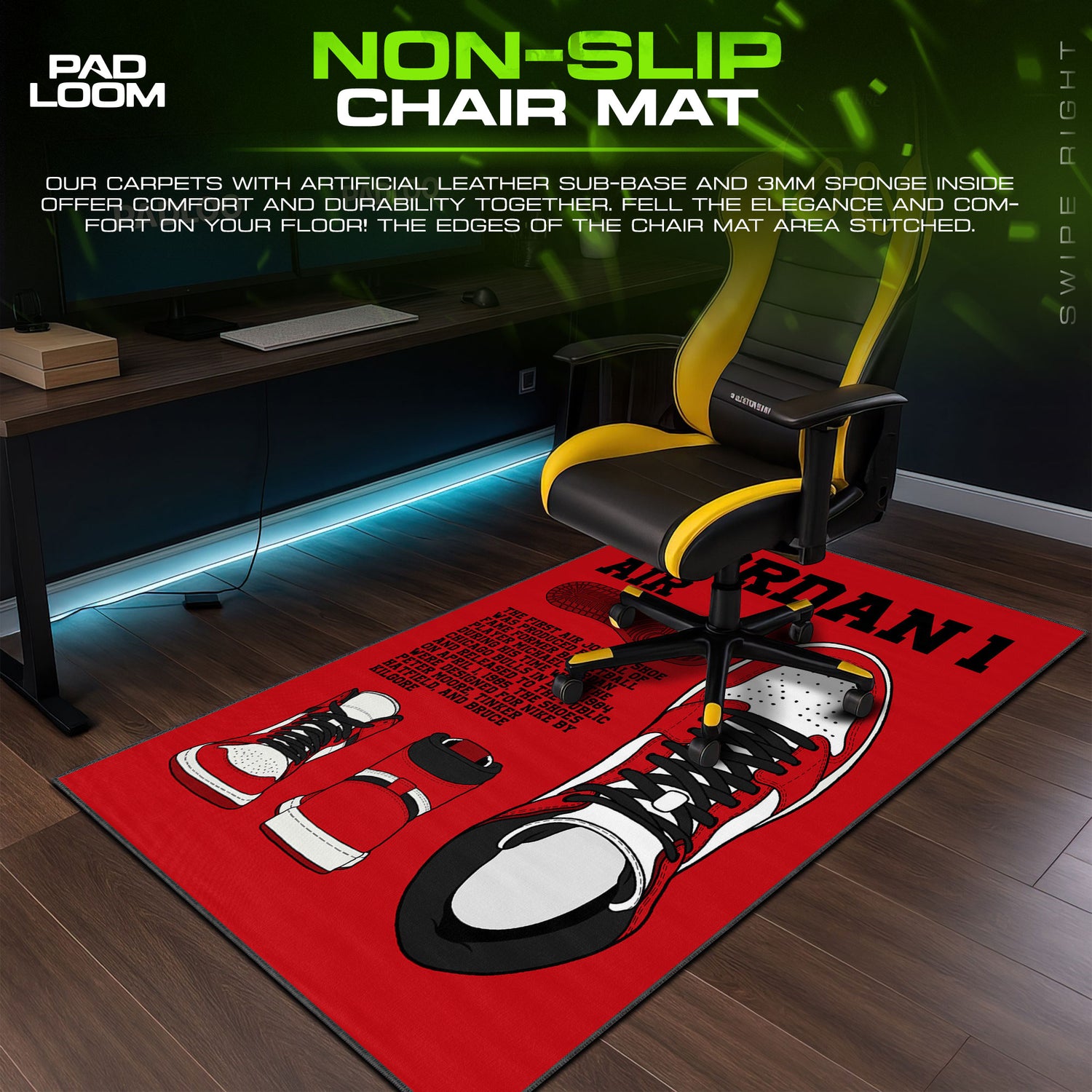 Jordan desk mat showing full Classic artwork