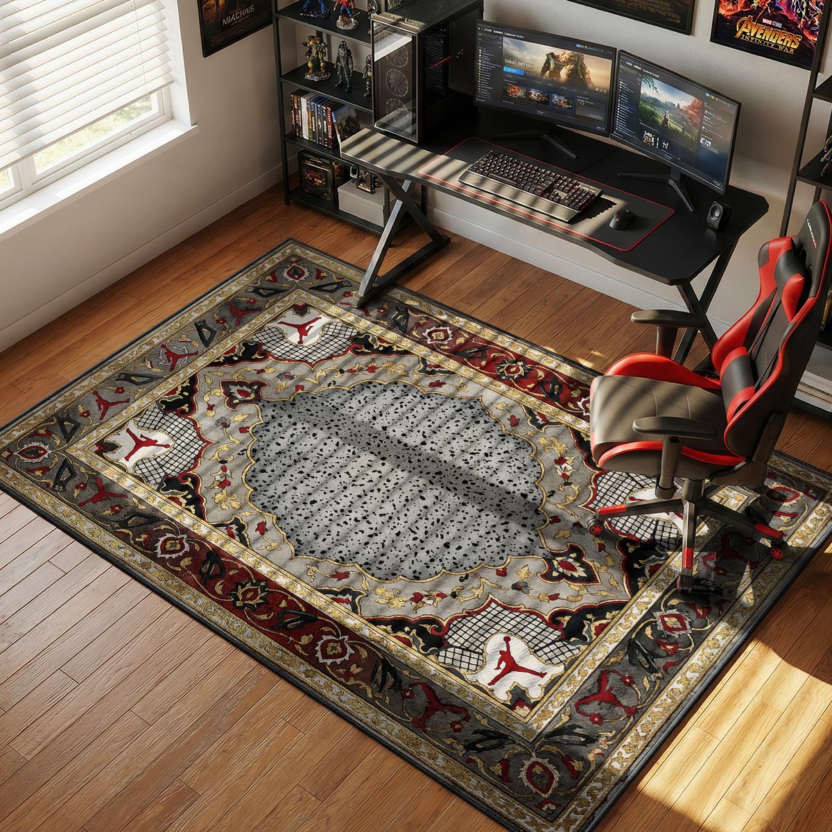 Jordan Cement Persian Sneaker Room Decor rug — main product view