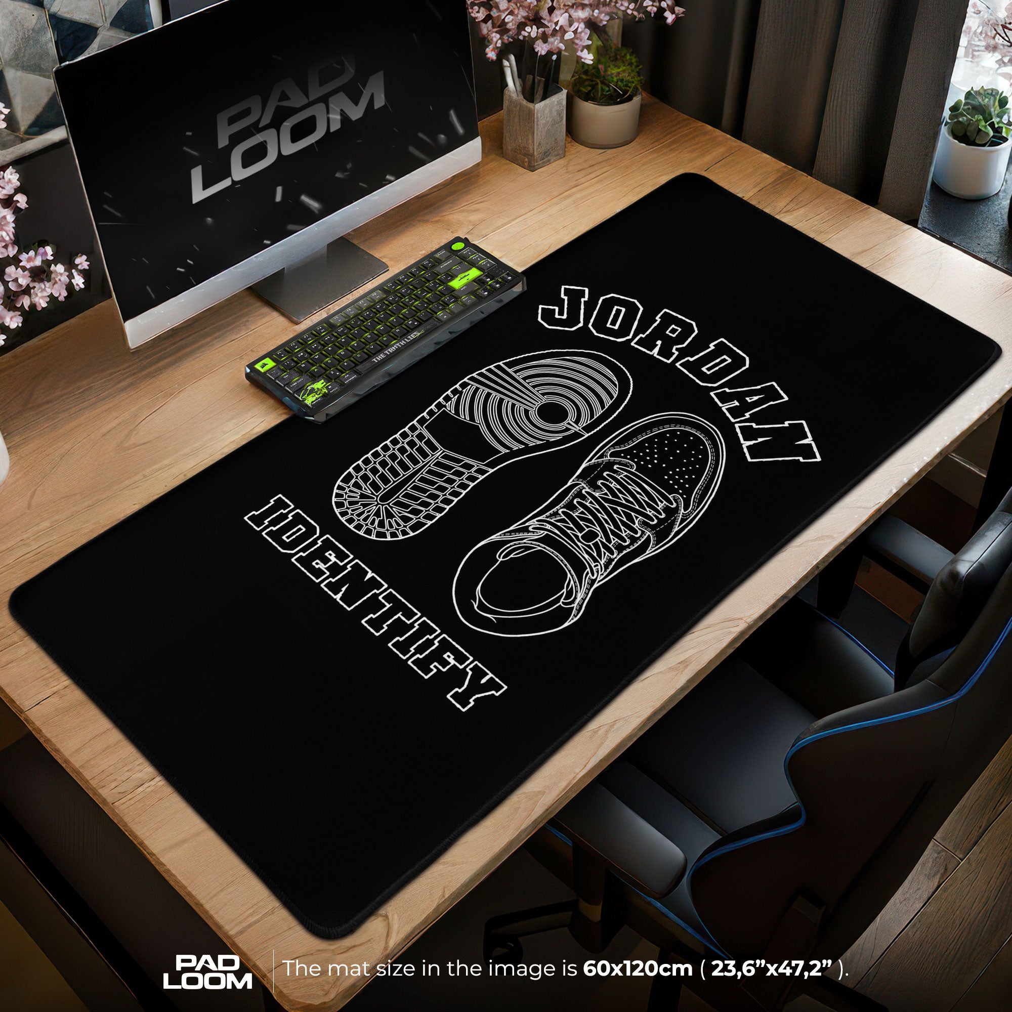 Jordan Identify Mouse Pad - Minimal Sneaker Desk Mat