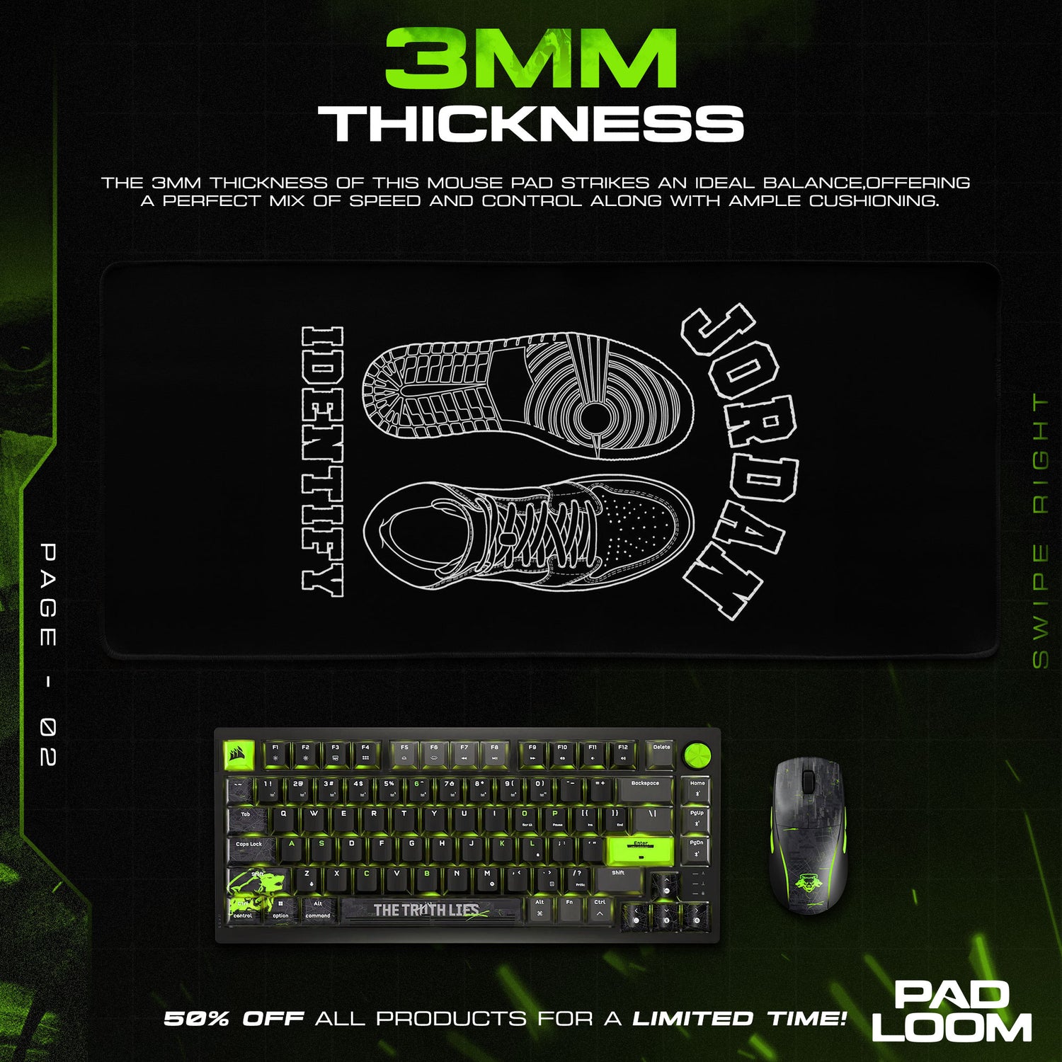 Jordan Identify Mauspad - Schlichte Sneaker-Schreibtischunterlage