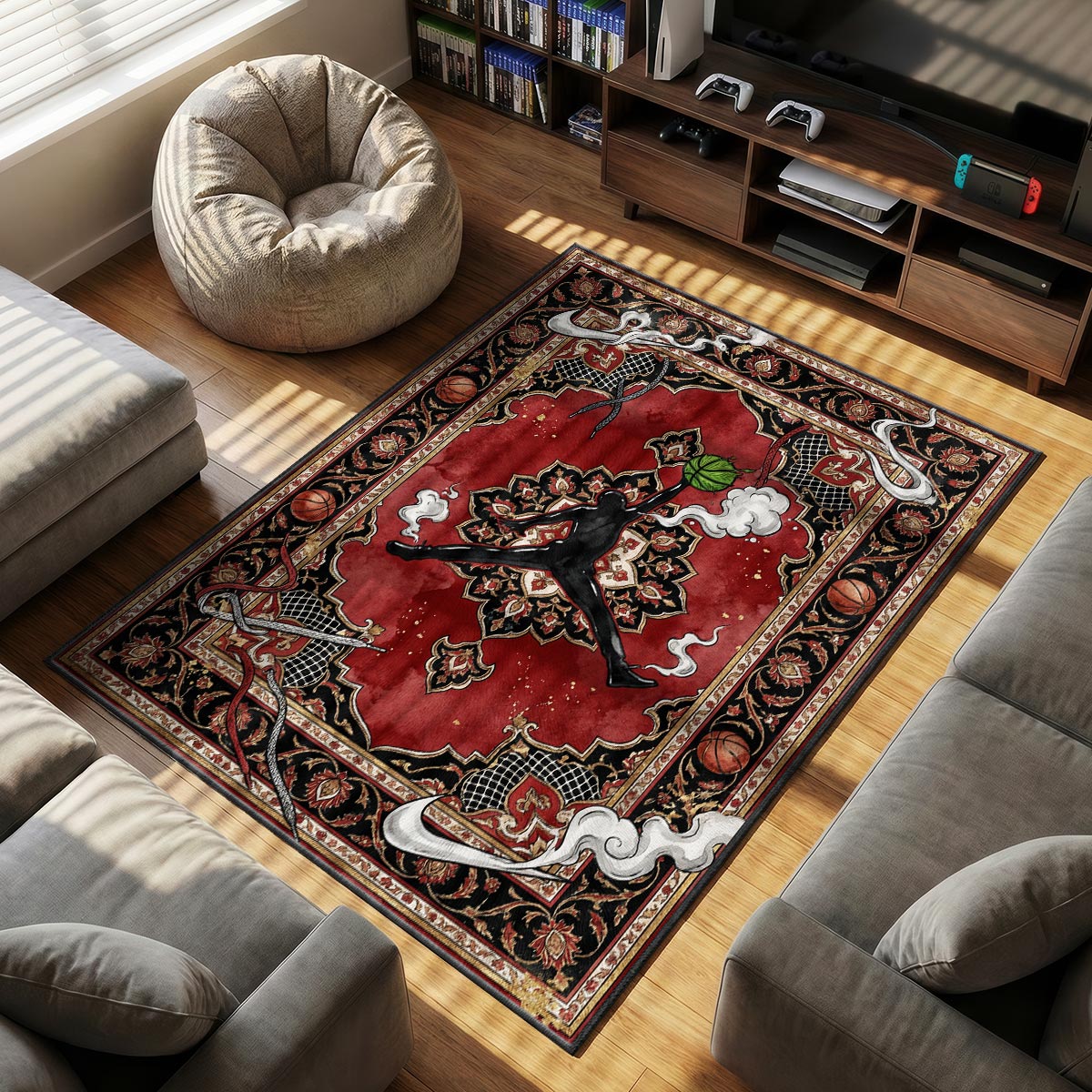 Jordan Jumpman Weed Rug - Sneakerhead Floor Mat