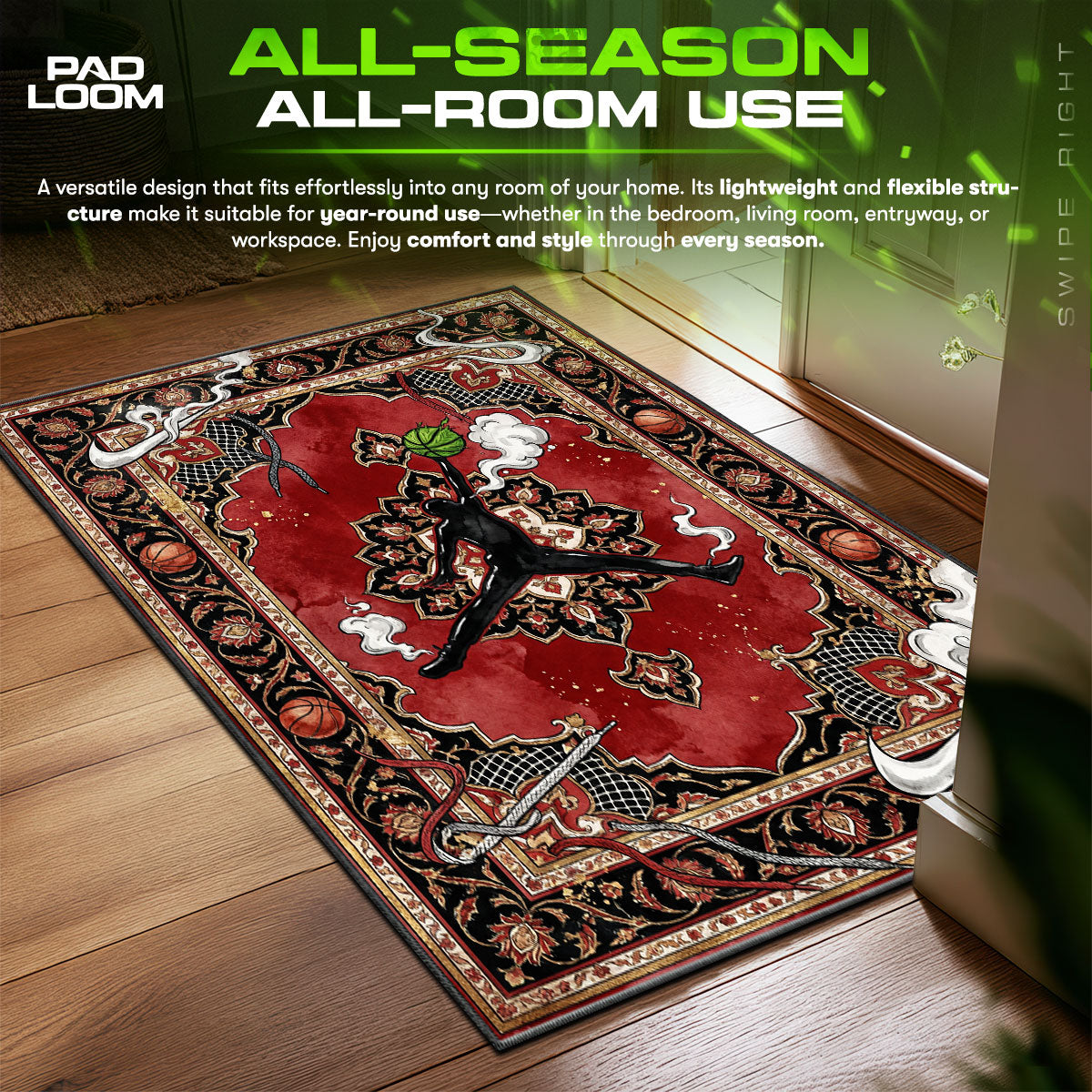 Jordan Jumpman Weed Rug - Sneakerhead Floor Mat