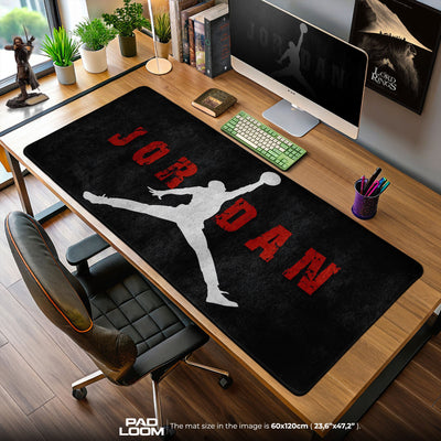 Jordan Silhouette Mouse Pad, Basketball Gamer Desk Mat