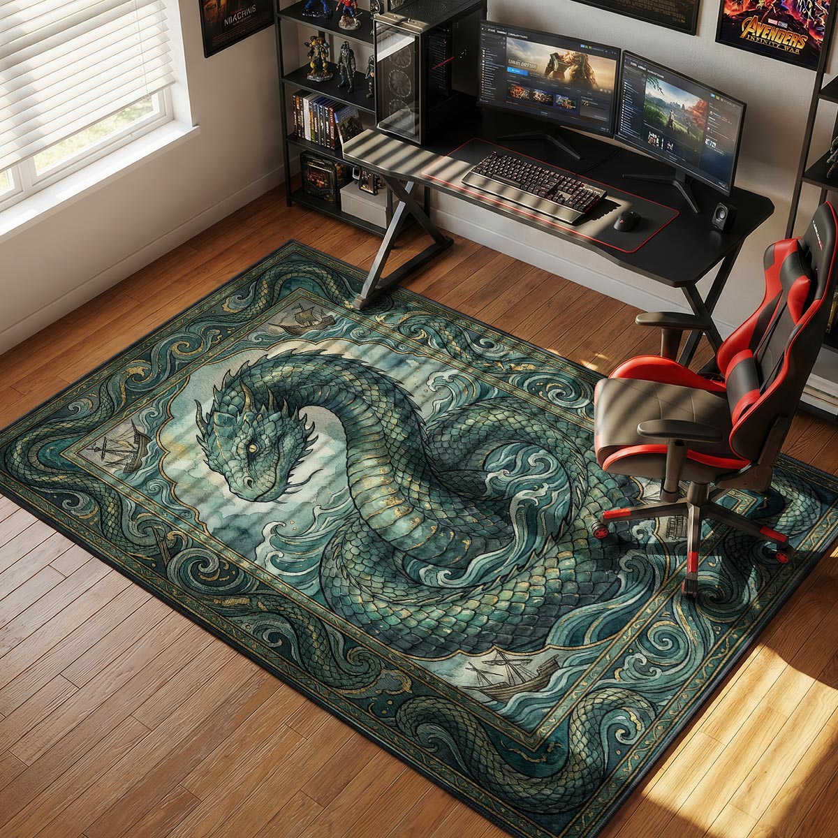 Jörmungandr World Serpent Rug - God of War Chair Mat