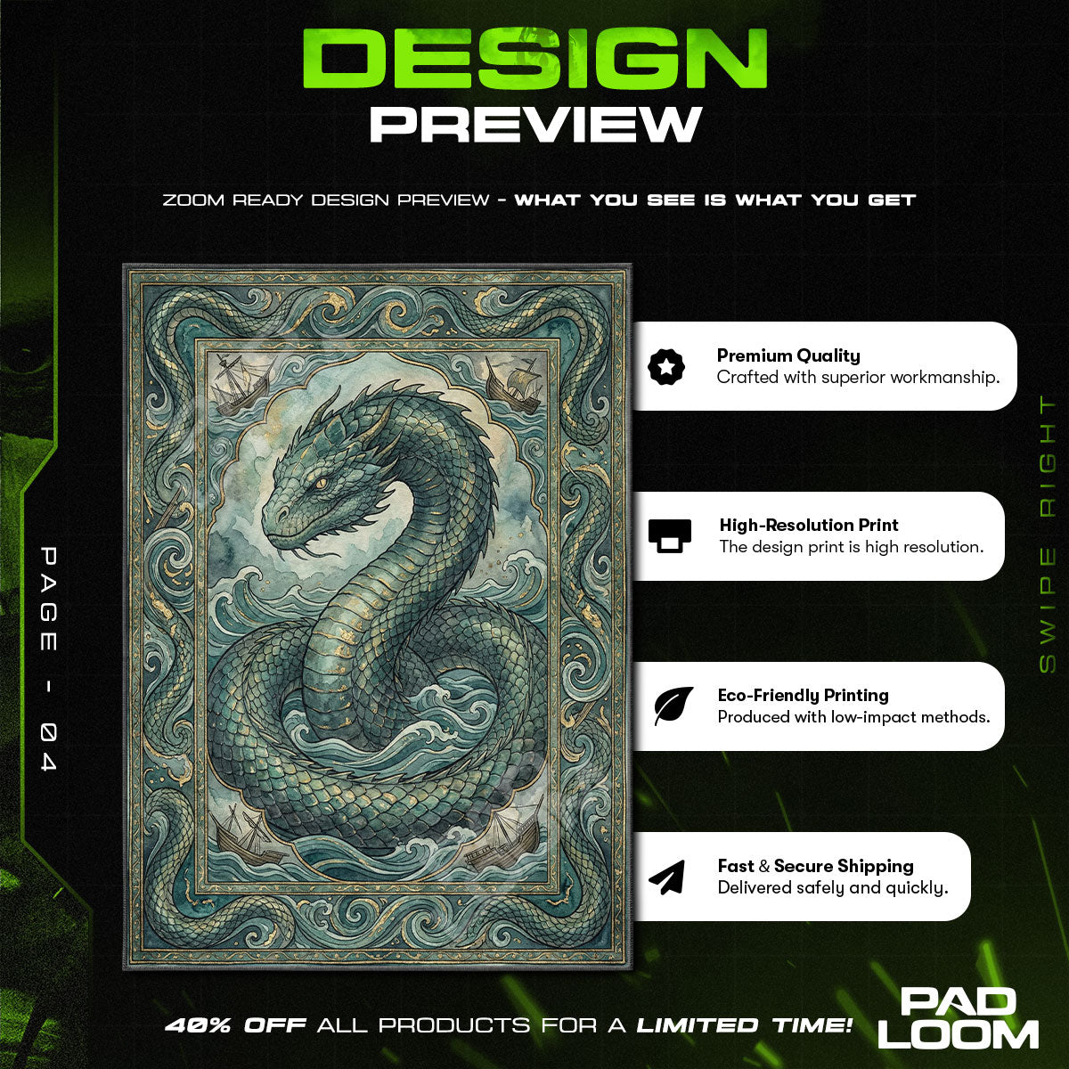 Jörmungandr World Serpent Rug - God of War Chair Mat
