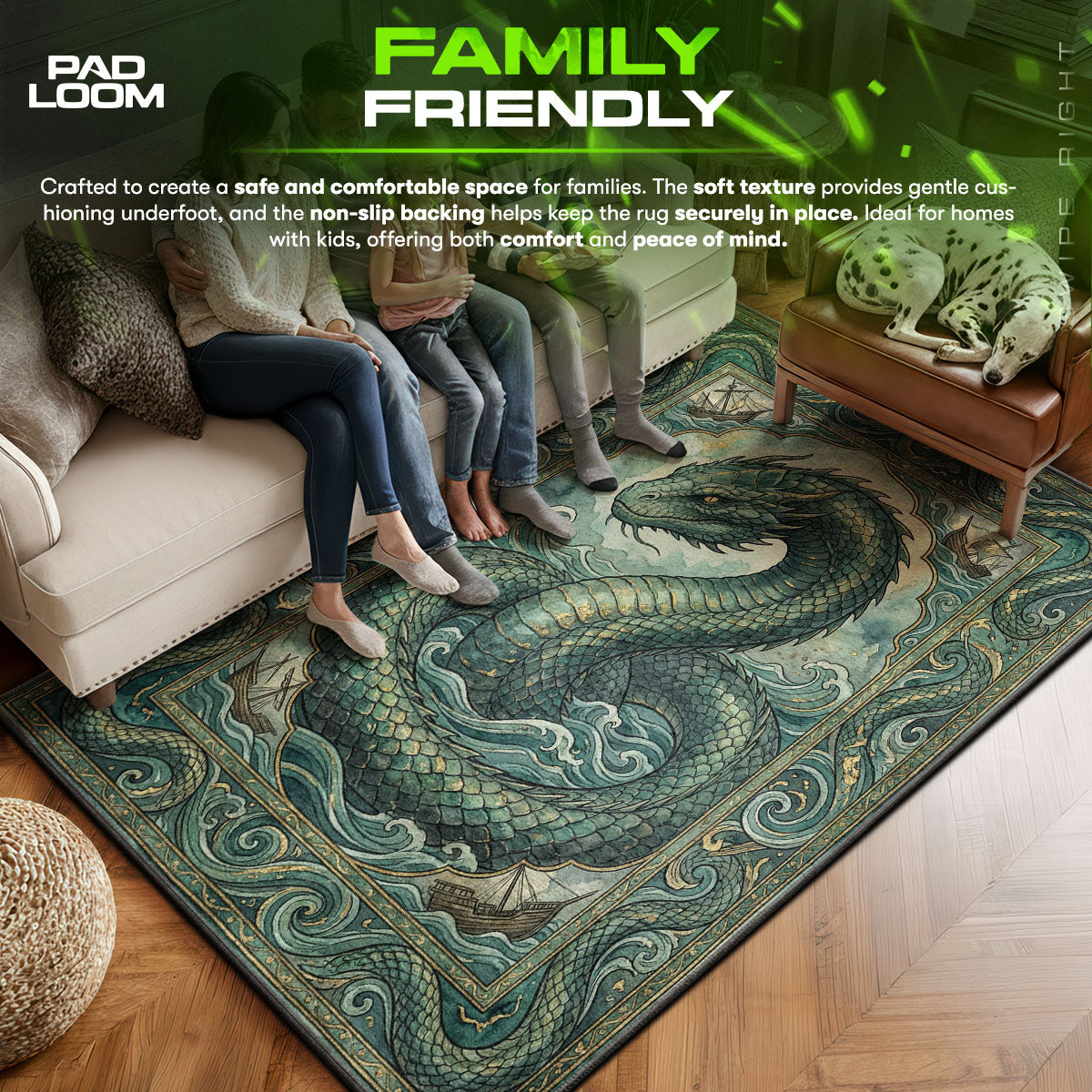 Jörmungandr World Serpent Rug - God of War Chair Mat