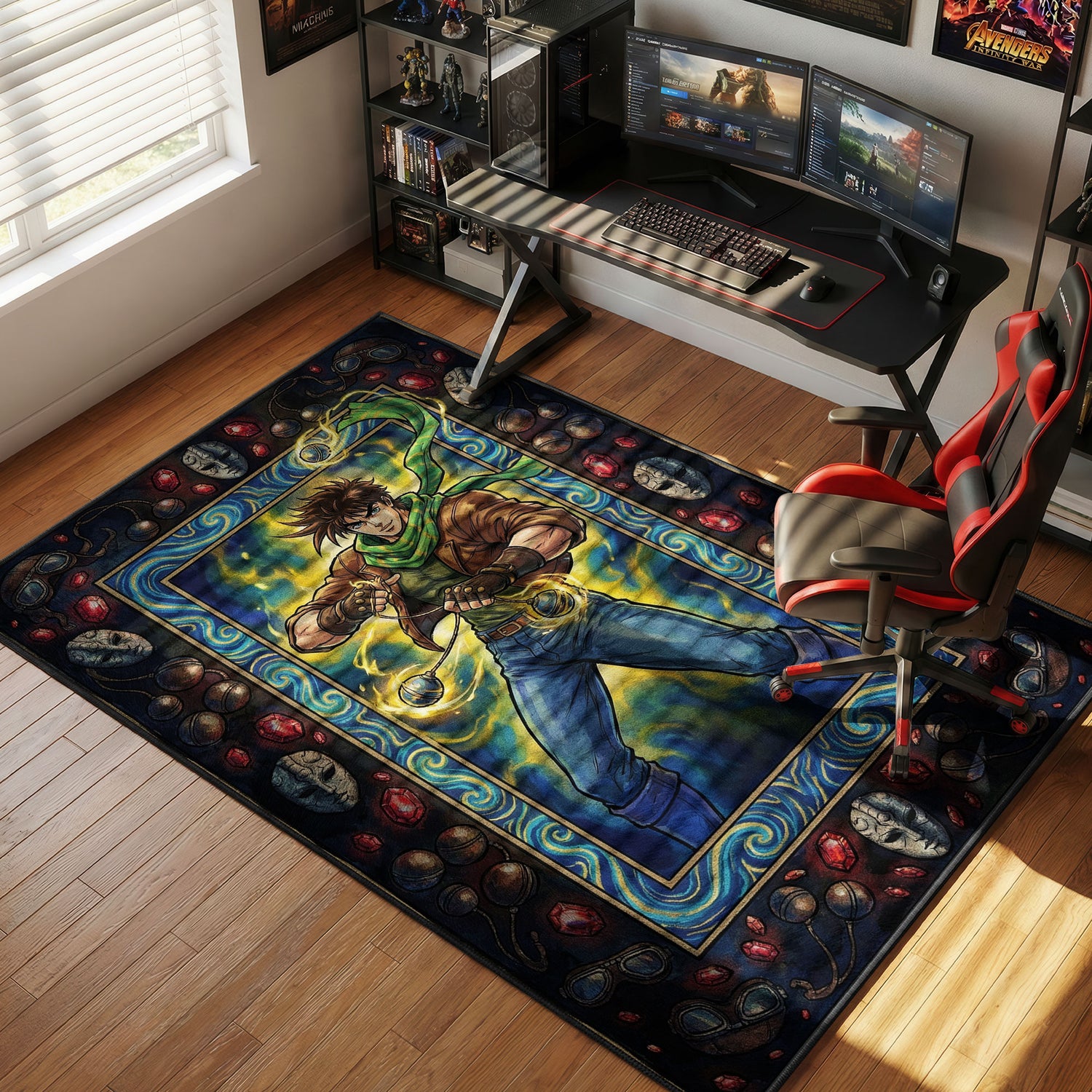 Joseph Joestar Clacker Volley Rug - JoJo's Chair Mat