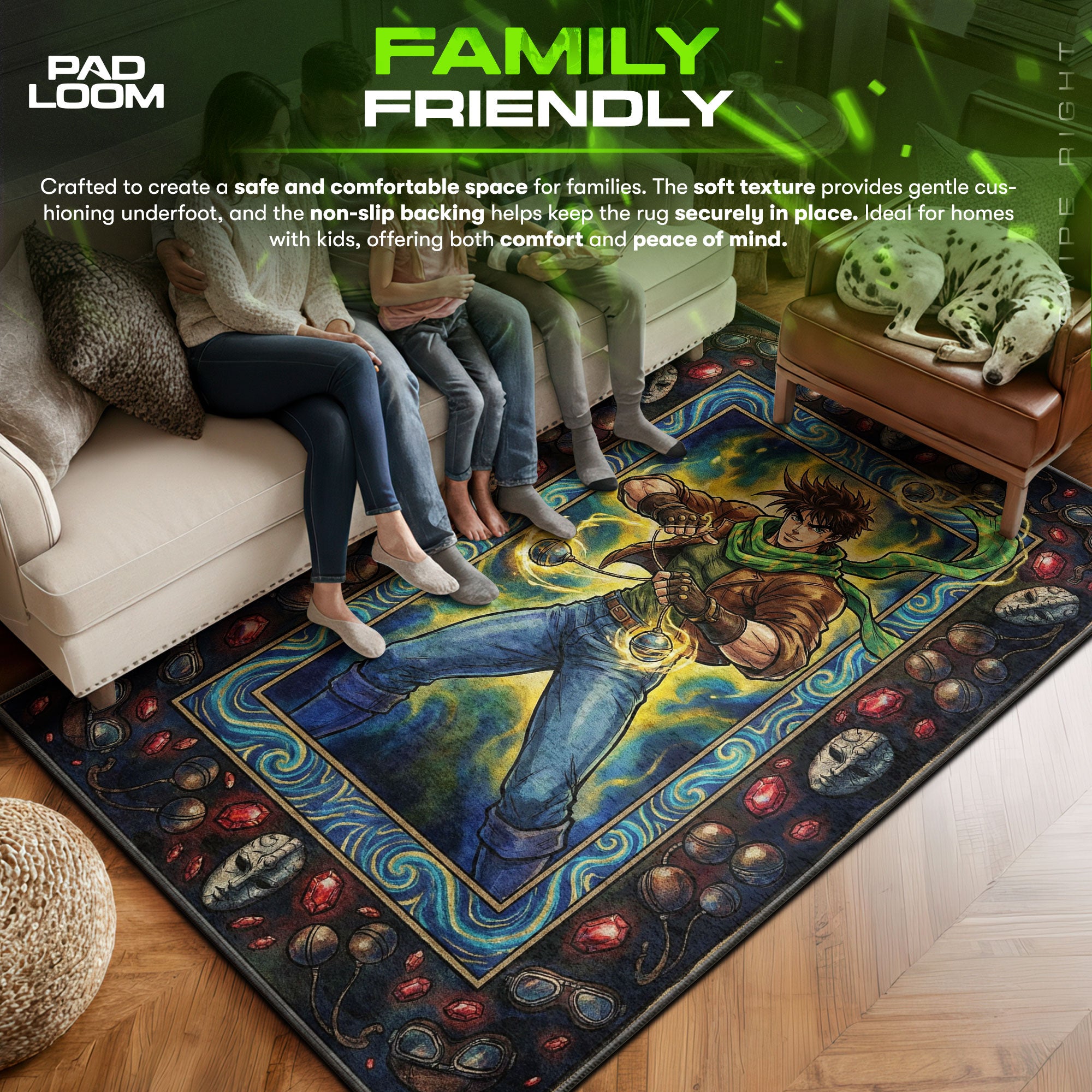 Joseph Joestar Clacker Volley Rug - JoJo's Chair Mat