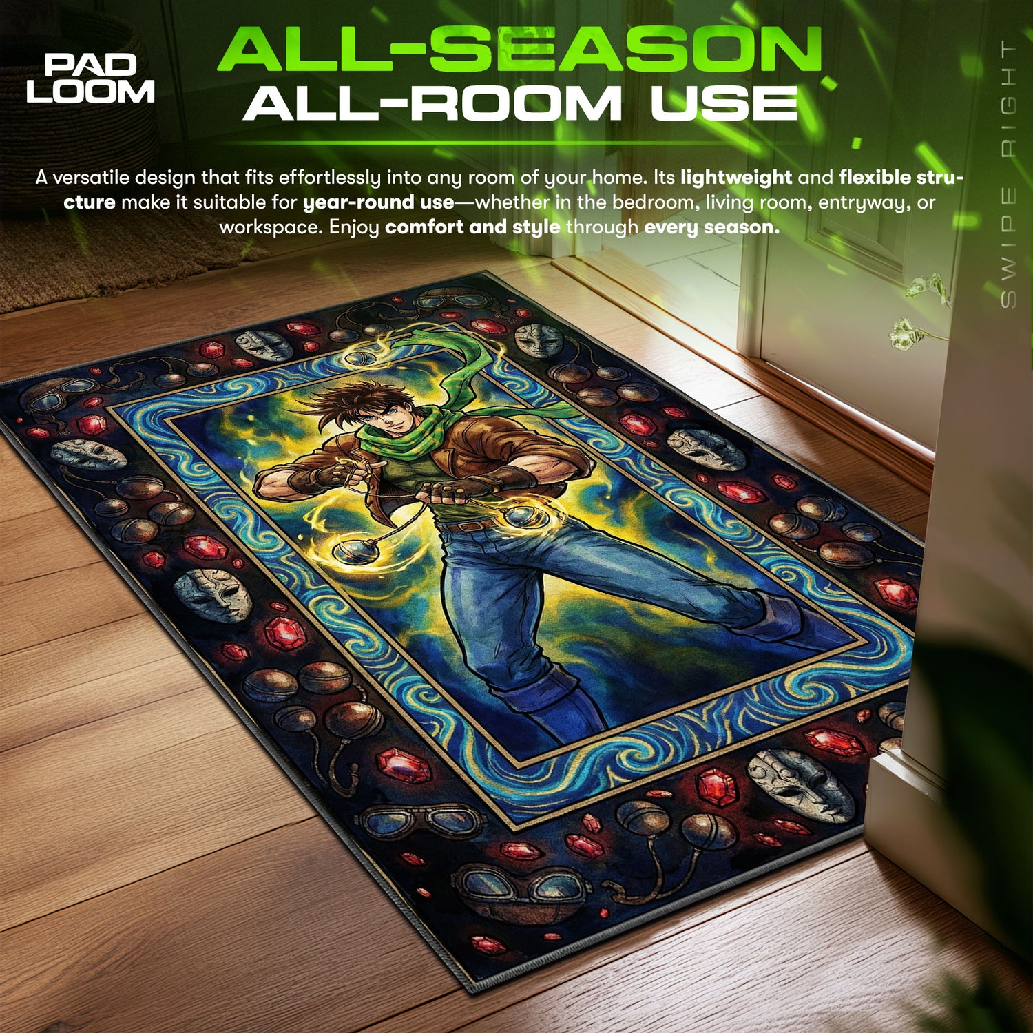Joseph Joestar Clacker Volley Rug - JoJo's Chair Mat