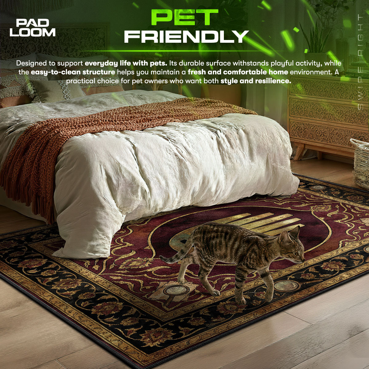 Journal Gravity themed area rug for home decor fans