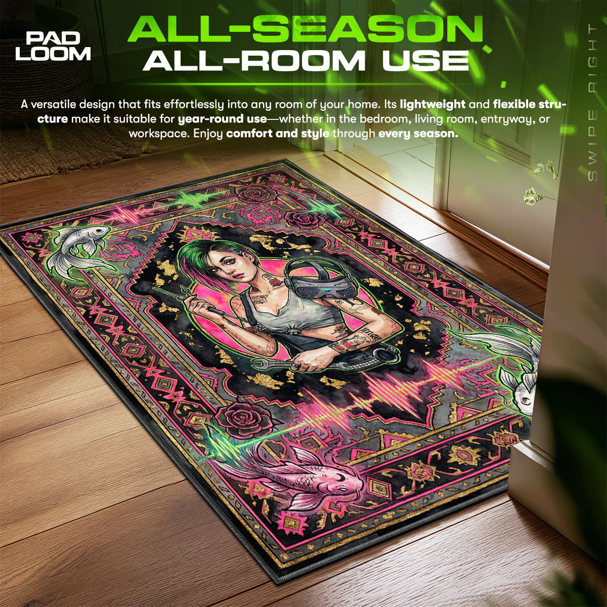 Judy Alvarez Braindance Teppich - Cyberpunk 2077 Stuhlunterlage