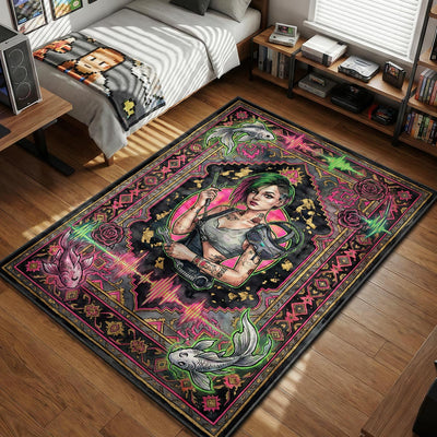 Judy Alvarez Braindance Rug - Cyberpunk 2077 Chair Mat