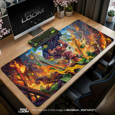 Juggernaut Burning Rampage Mouse Pad - Marvel Desk Mat