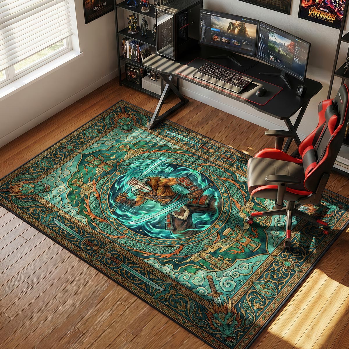Juggernaut Dragon Blade Rug - Dota 2 Chair Mat