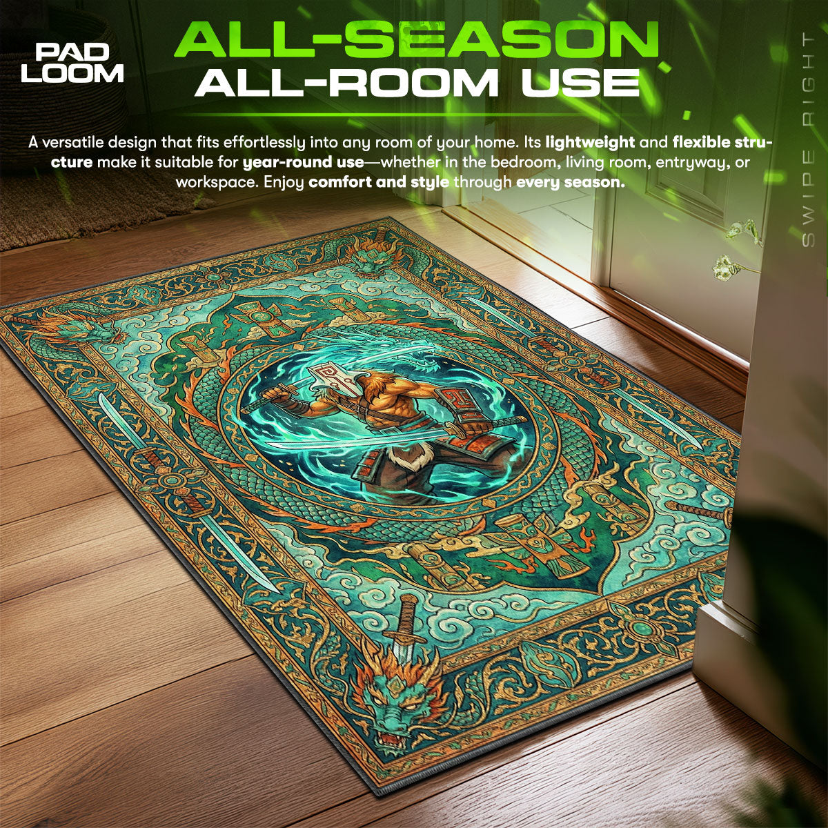 Juggernaut Dragon Blade Rug - Dota 2 Chair Mat