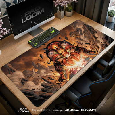 Juggernaut Rubble Charge Mouse Pad - X-Men Desk Mat