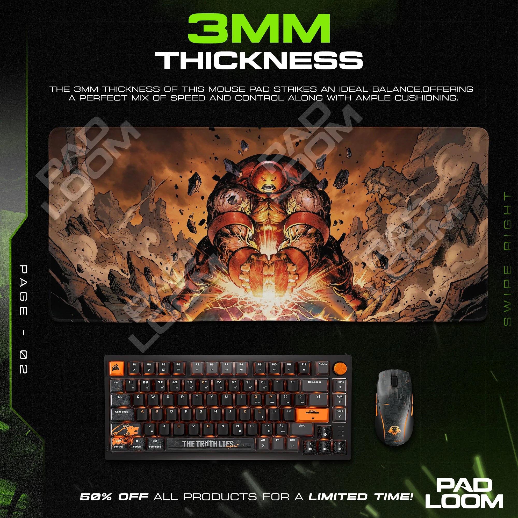 Juggernaut Rubble Charge Mouse Pad - X-Men Desk Mat