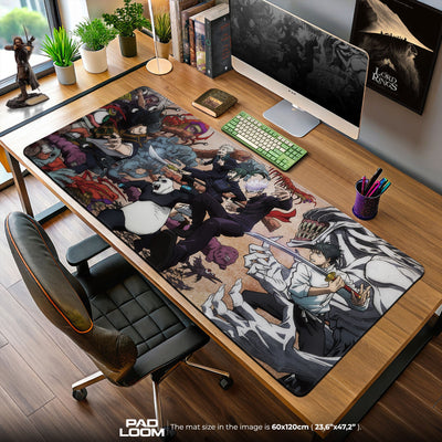 Jujutsu Kaisen Battle Squad Mouse Pad, Anime Gaming Desk Mat