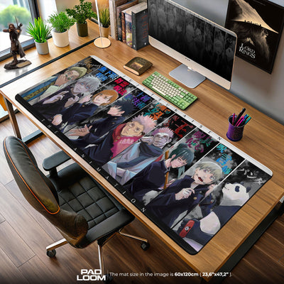 Jujutsu Kaisen Cast Mouse Pad, Anime Gaming Desk Mat