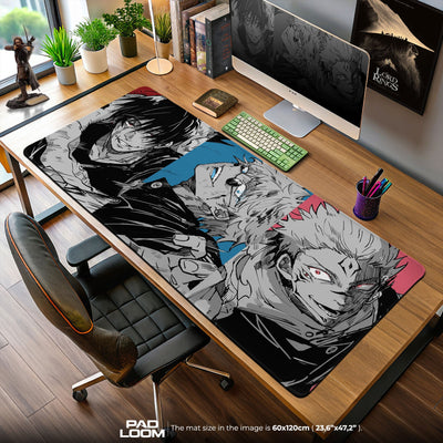 Jujutsu Kaisen Dark Trio Mouse Pad, Anime Gaming Desk Mat