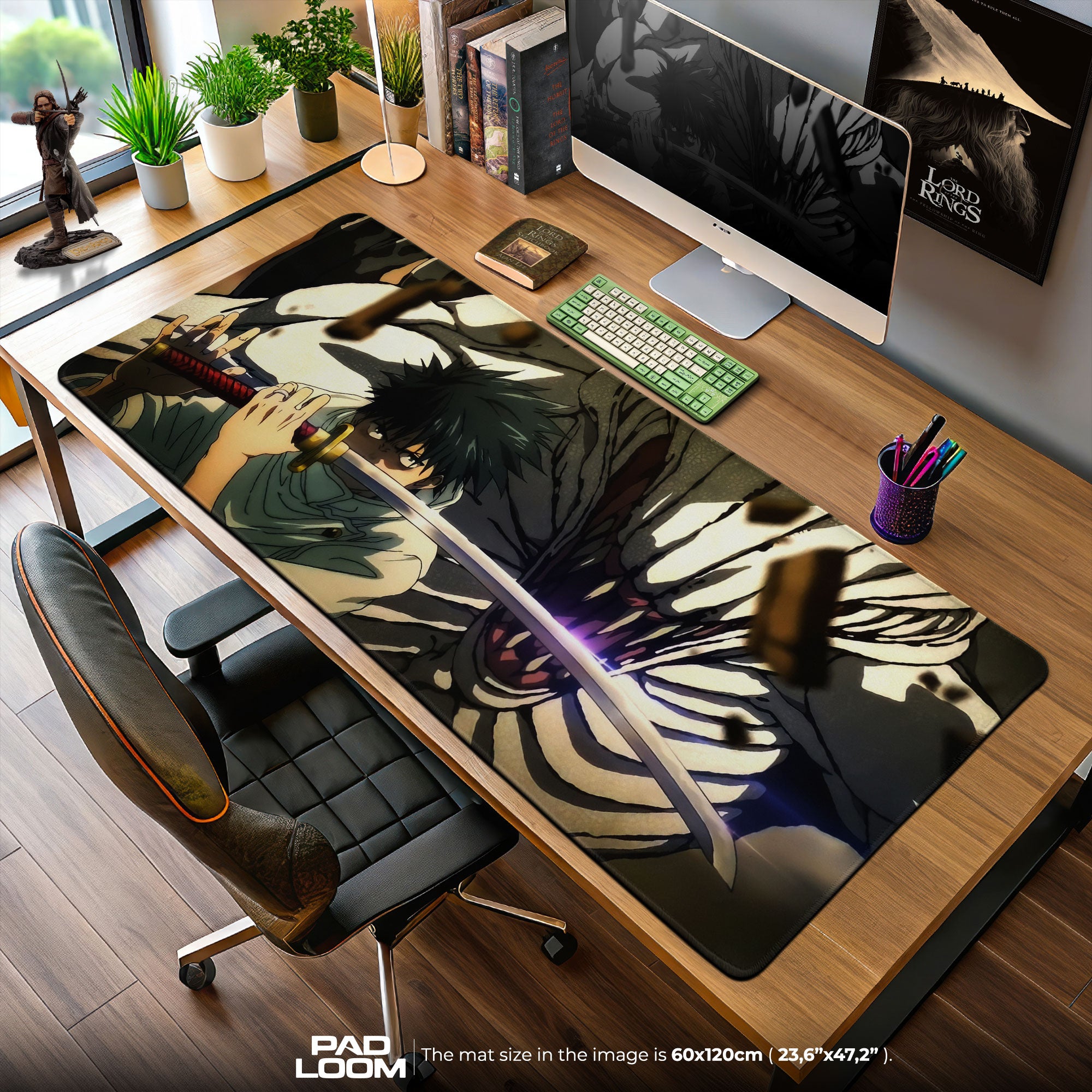 Jujutsu Kaisen Fushiguro Shikigami Mouse Pad, Anime Gaming Desk Mat