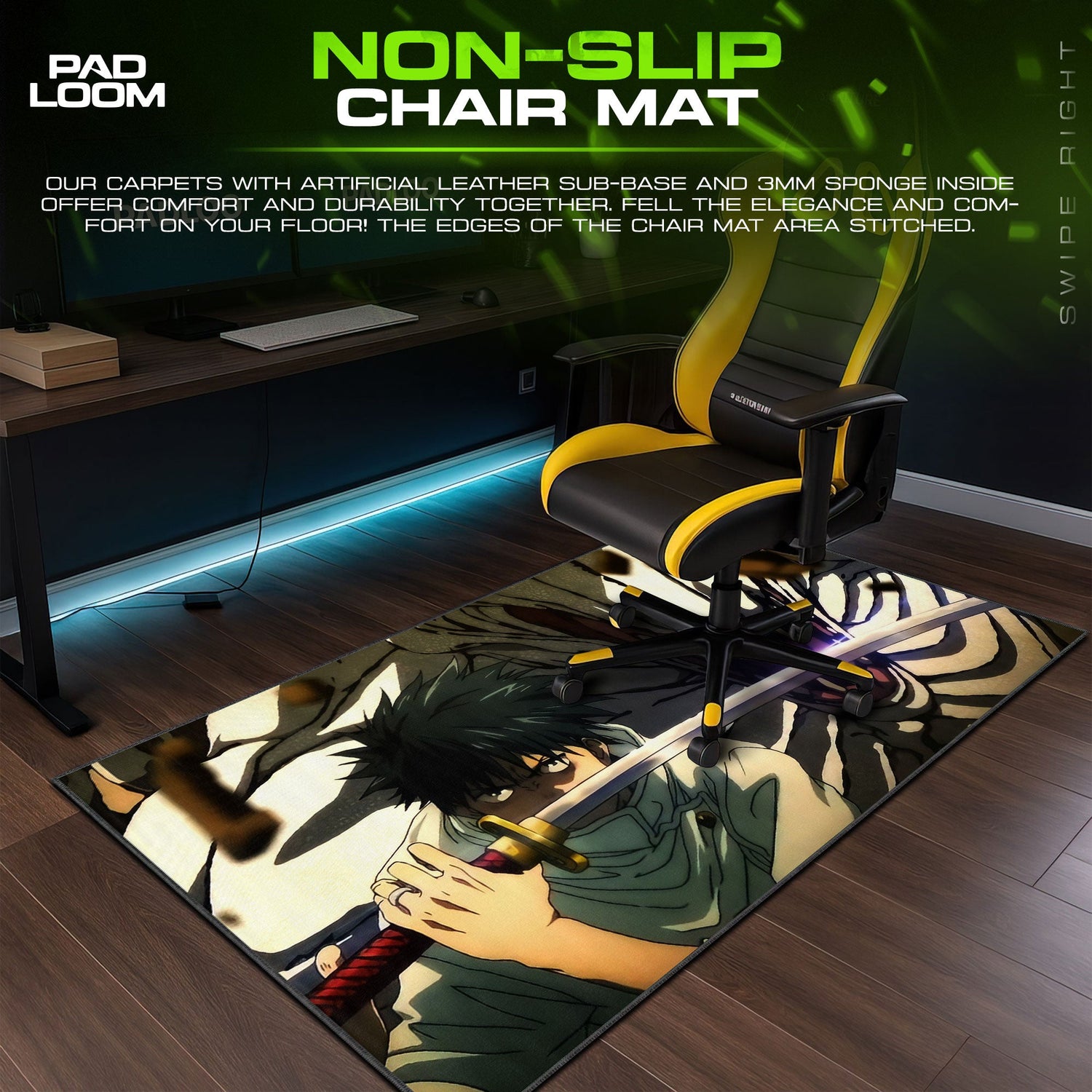 Jujutsu Kaisen Fushiguro Shikigami Mouse Pad, Anime Gaming Desk Mat Padloom