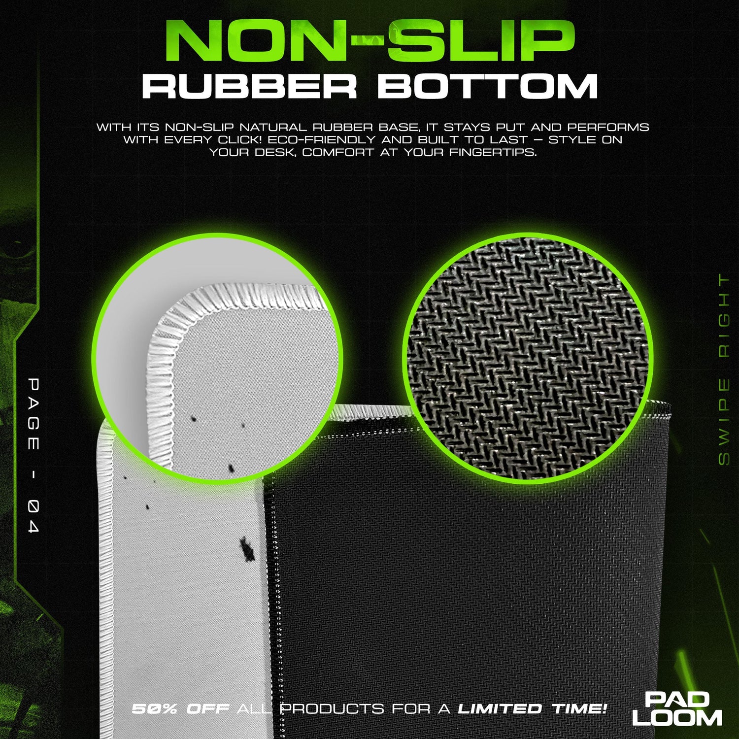 Jujutsu Kaisen Gojo Monochrome Mouse Pad, Anime Gaming Desk Mat Padloom