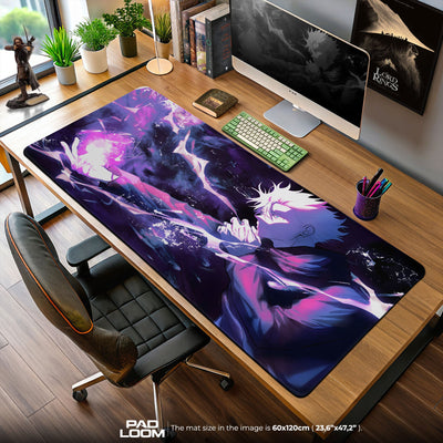 Jujutsu Kaisen Gojo Purple Energy Mouse Pad, Anime Gaming Desk Mat