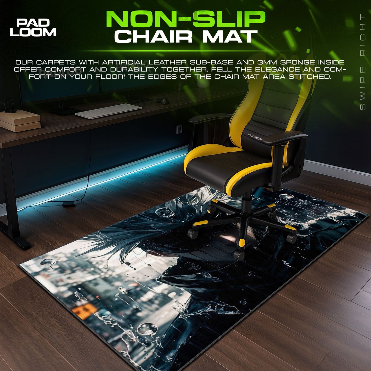 Jujutsu Kaisen Gojo Satoru Mouse Pad – Anime Gaming Desk Mat Padloom