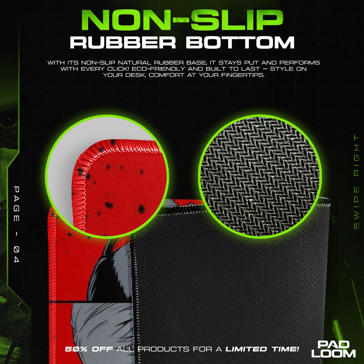 Jujutsu Kaisen Lineup Mouse Pad, Anime Gaming Desk Mat