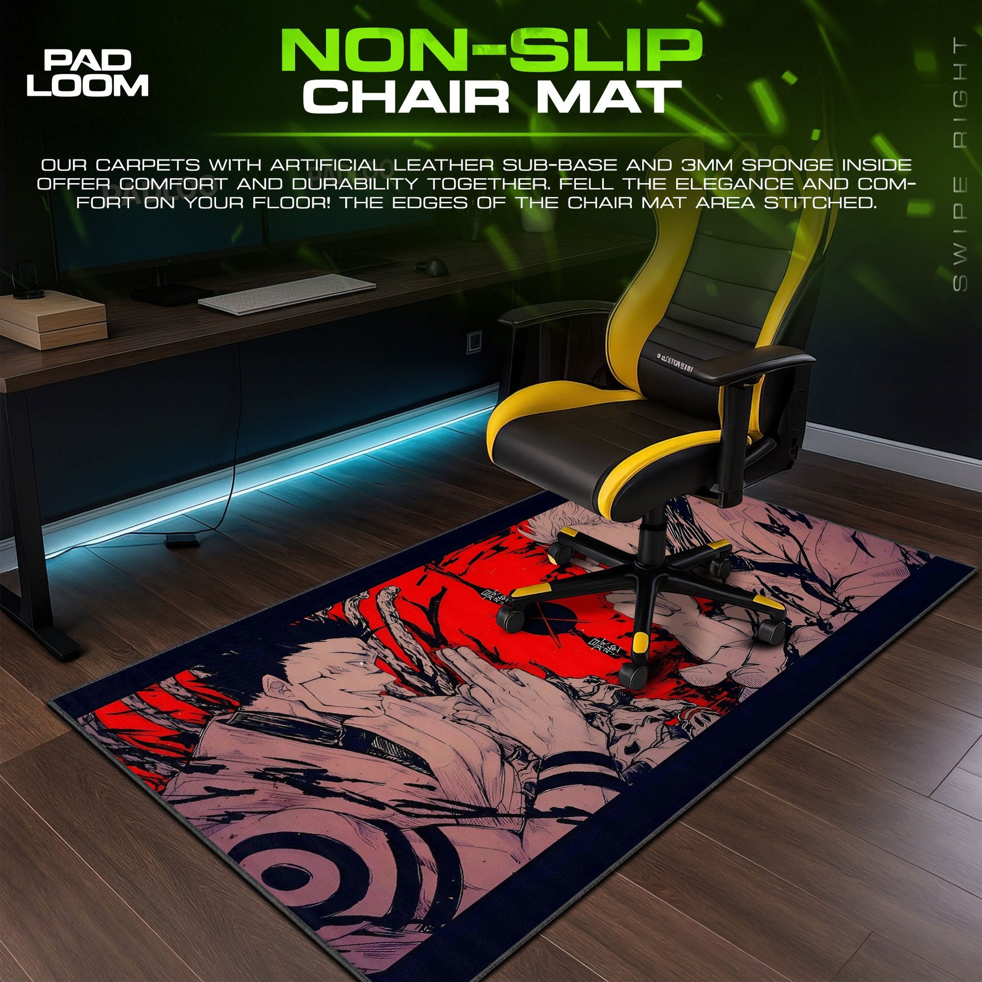 Satoru Gojo Mouse Pad - Infinite Domain Anime Desk Mat Padloom