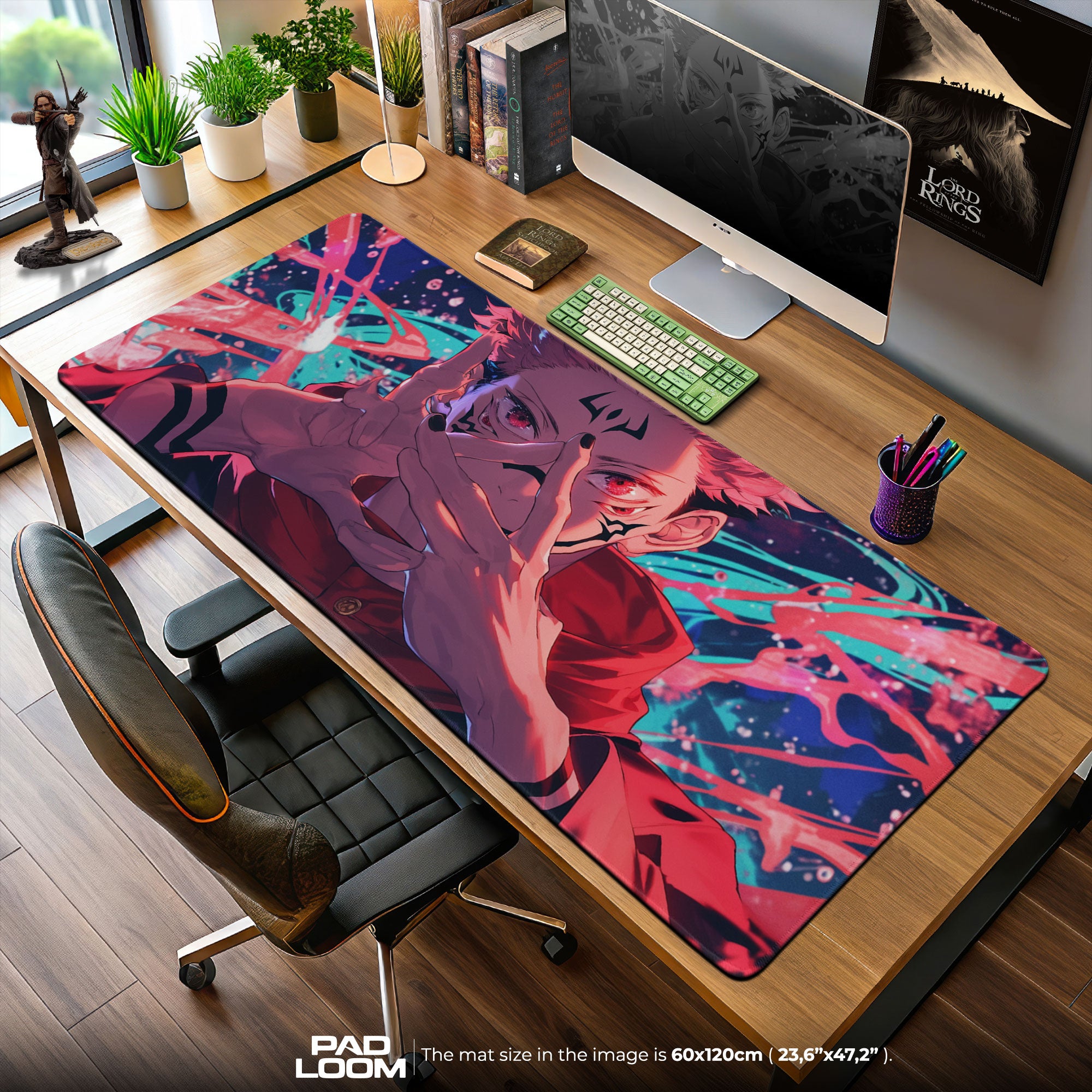 Jujutsu Kaisen Sukuna Curse Seal Mouse Pad, Anime Desk Mat