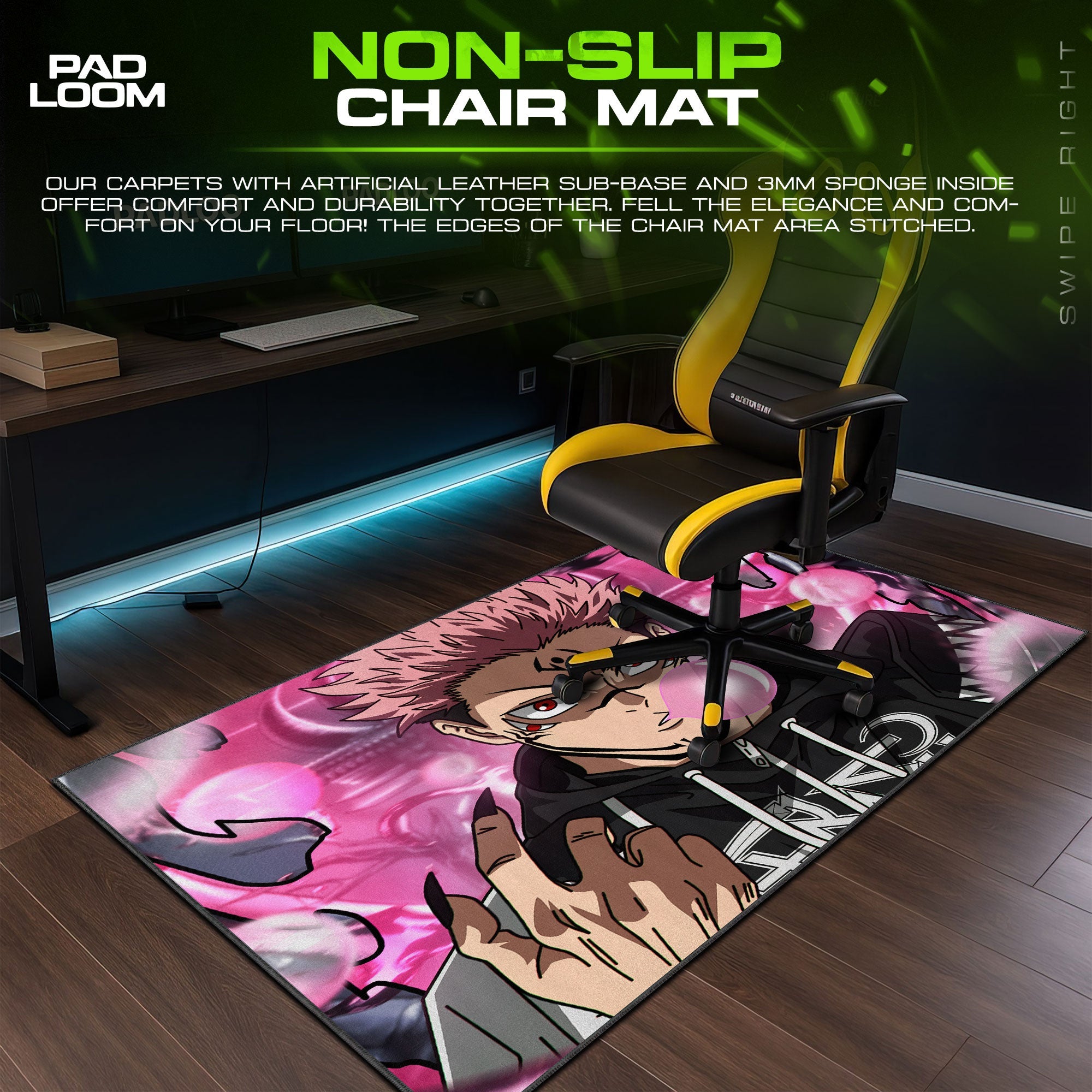 Jujutsu Kaisen Sukuna Mouse Pad – Cursed Aura Gamer Desk Mat – Padloom