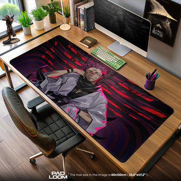Jujutsu Kaisen Sukuna Dark Throne Mouse Pad, Anime Desk Mat