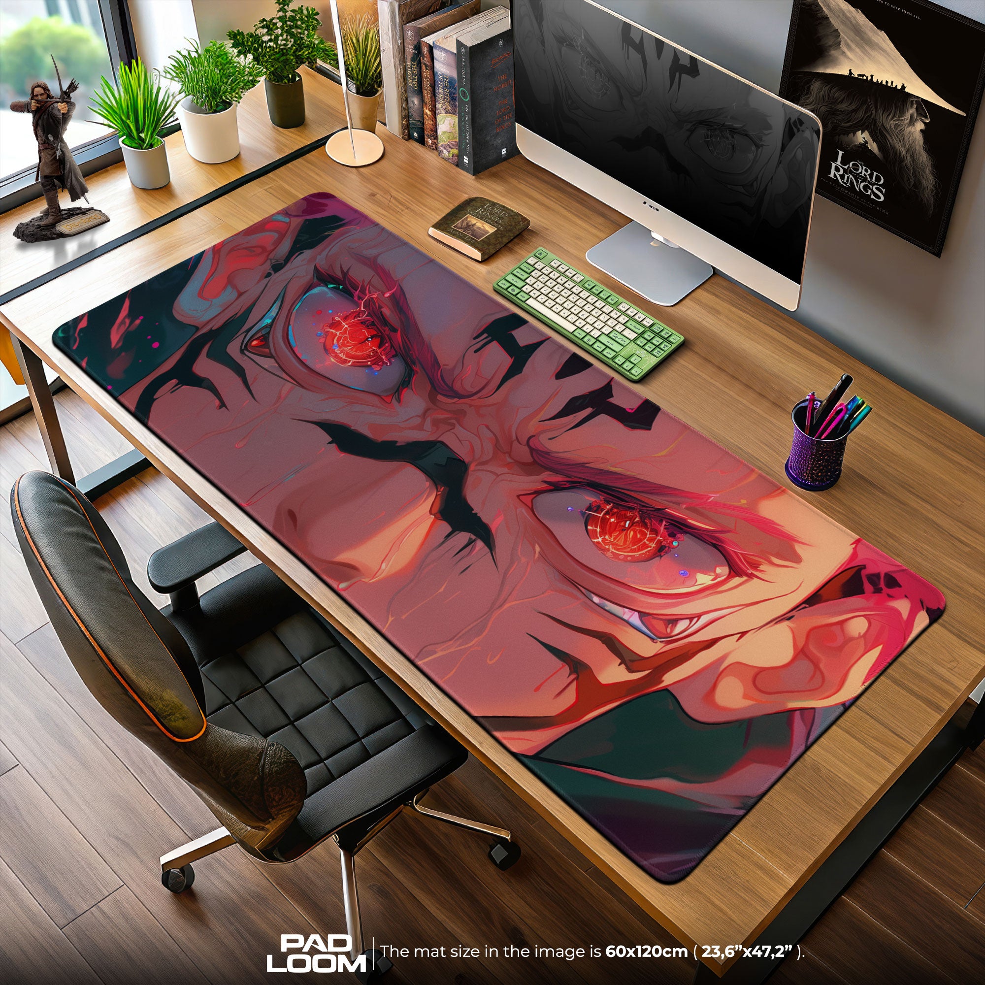 Jujutsu Kaisen Sukuna Eyes Mouse Pad, Anime Desk Mat