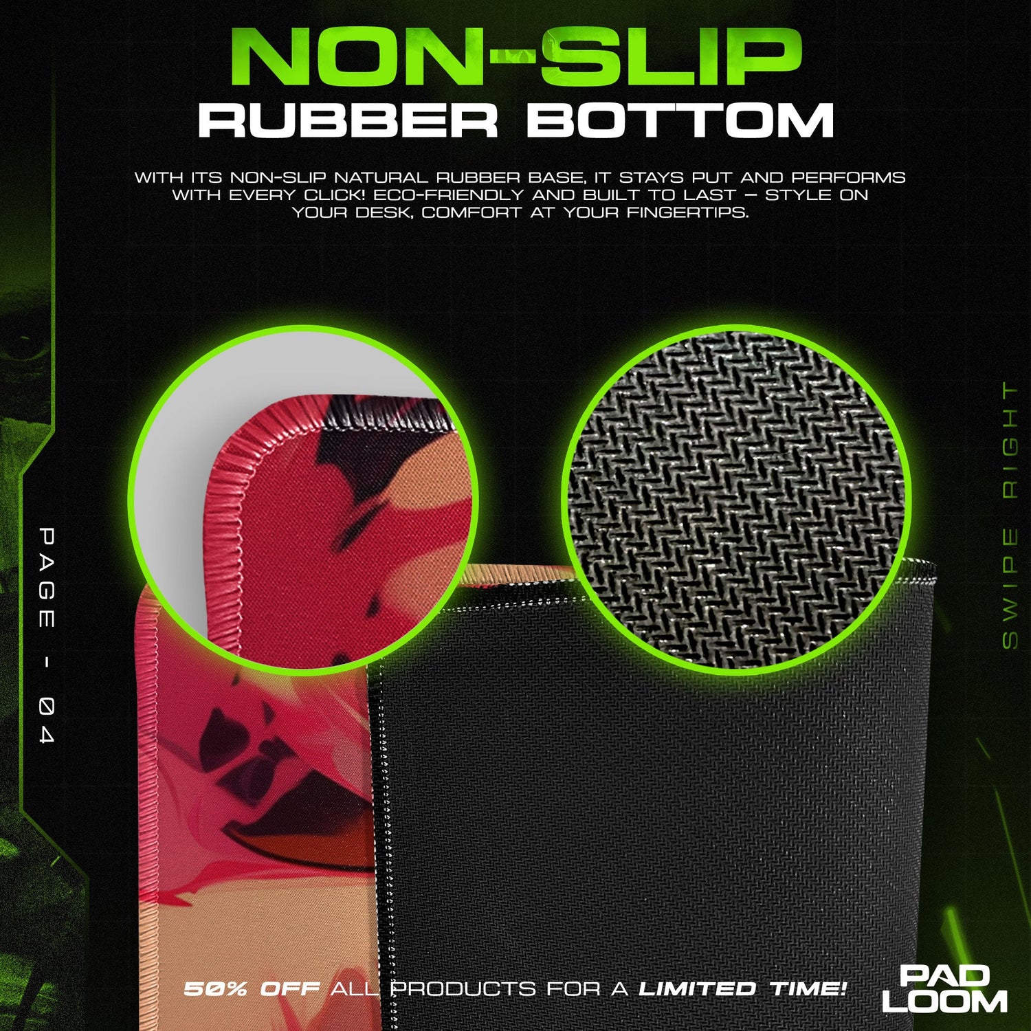 Jujutsu Kaisen Sukuna Eyes Mouse Pad, Anime Desk Mat Padloom