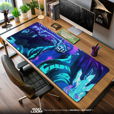 Jujutsu Kaisen Sukuna Mouse Pad – Neon Curse Gamer Desk Mat
