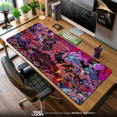 Jujutsu Kaisen Yuji & Cursed Spirits Mouse Pad, Anime Desk Mat