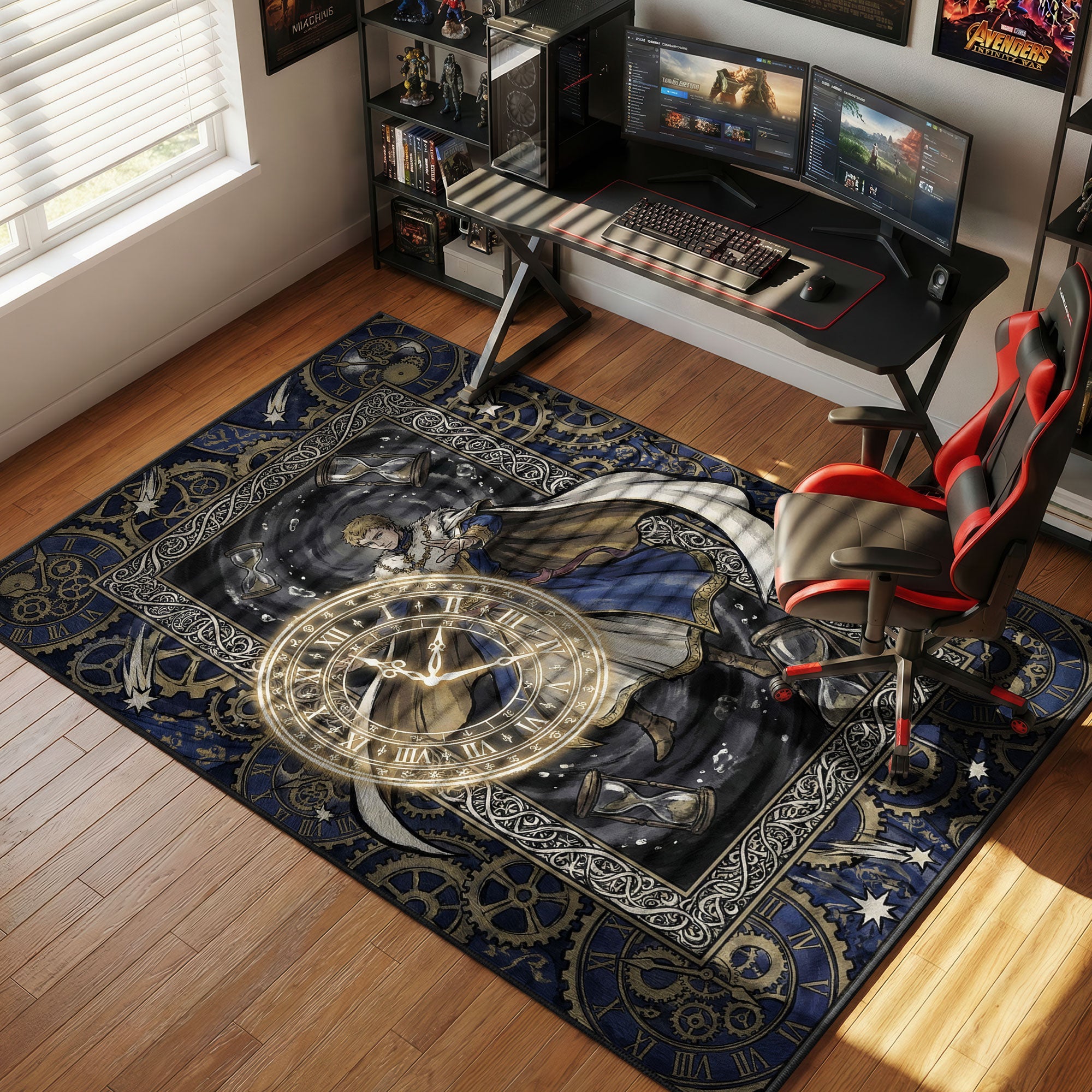 Julius Time Magic Black Clover Chair rug — main product view