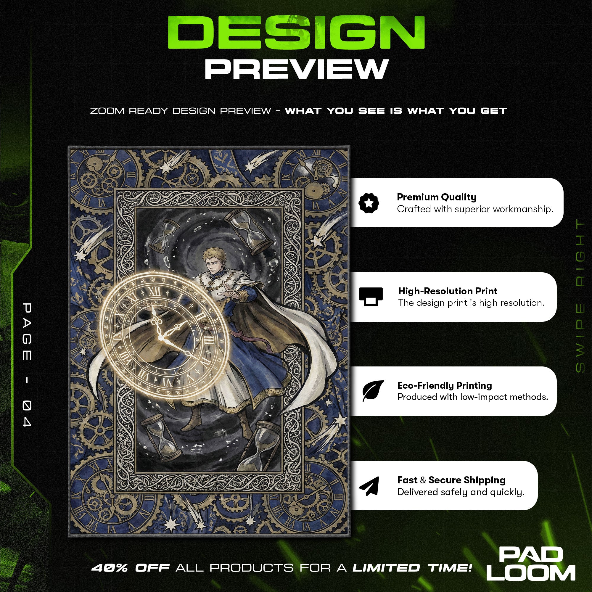 Chair character design printed on rug