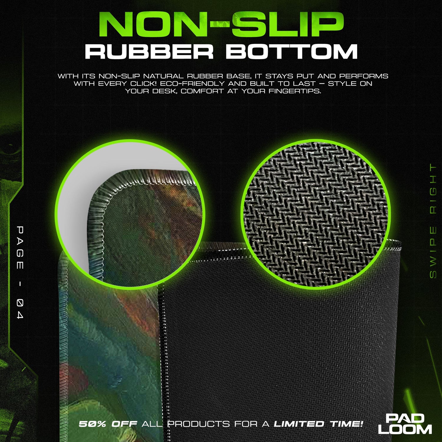 Jungle Panther Mouse Pad - Stealth Nature Desk Mat Padloom