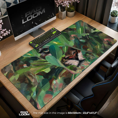 Jungle Panther Mouse Pad - Stealth Nature Desk Mat