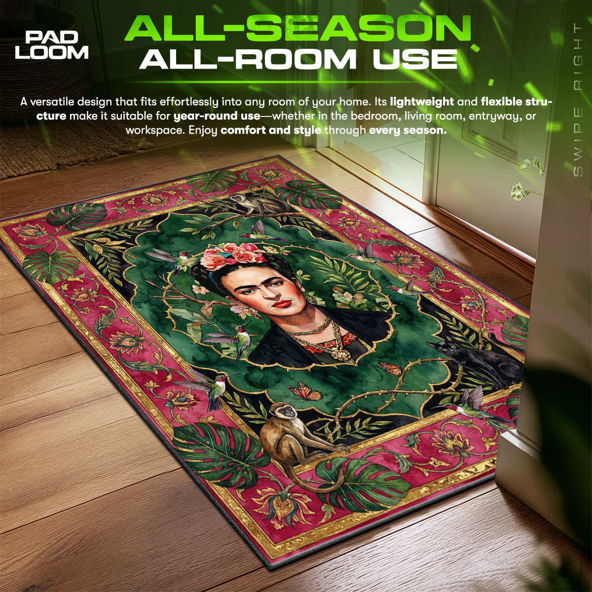Detailed close-up of Jungle rug pattern