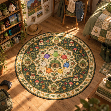Junimo Dancing Round Rug - Stardew Valley Chair Mat
