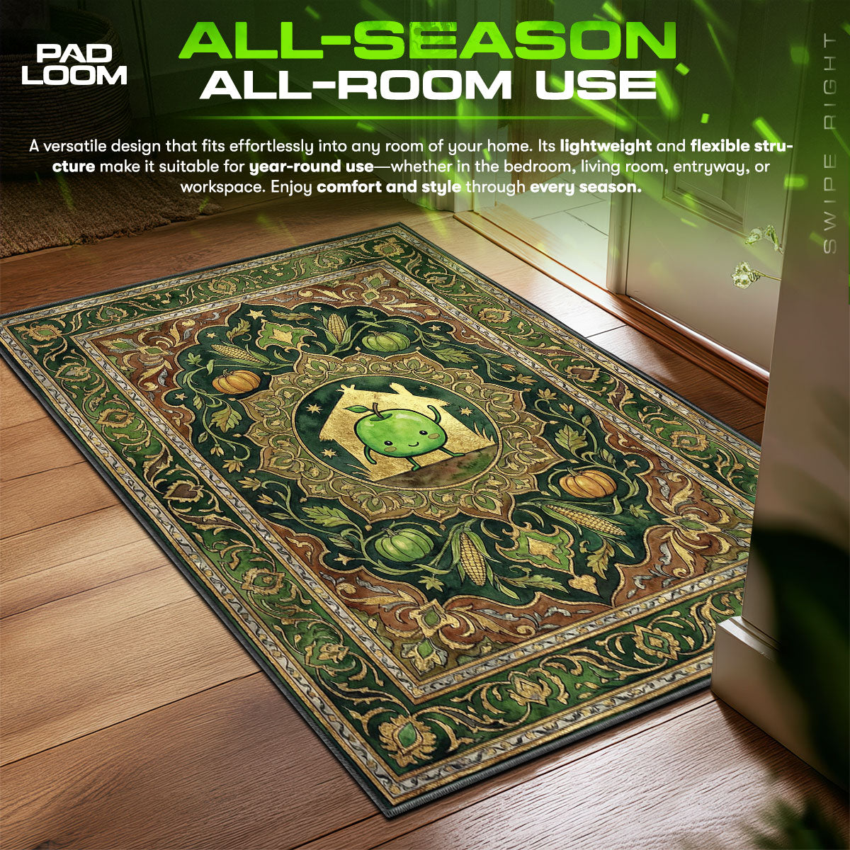 Junimo Harvest Persian Stardew Valley Chair fan rug — premium quality print