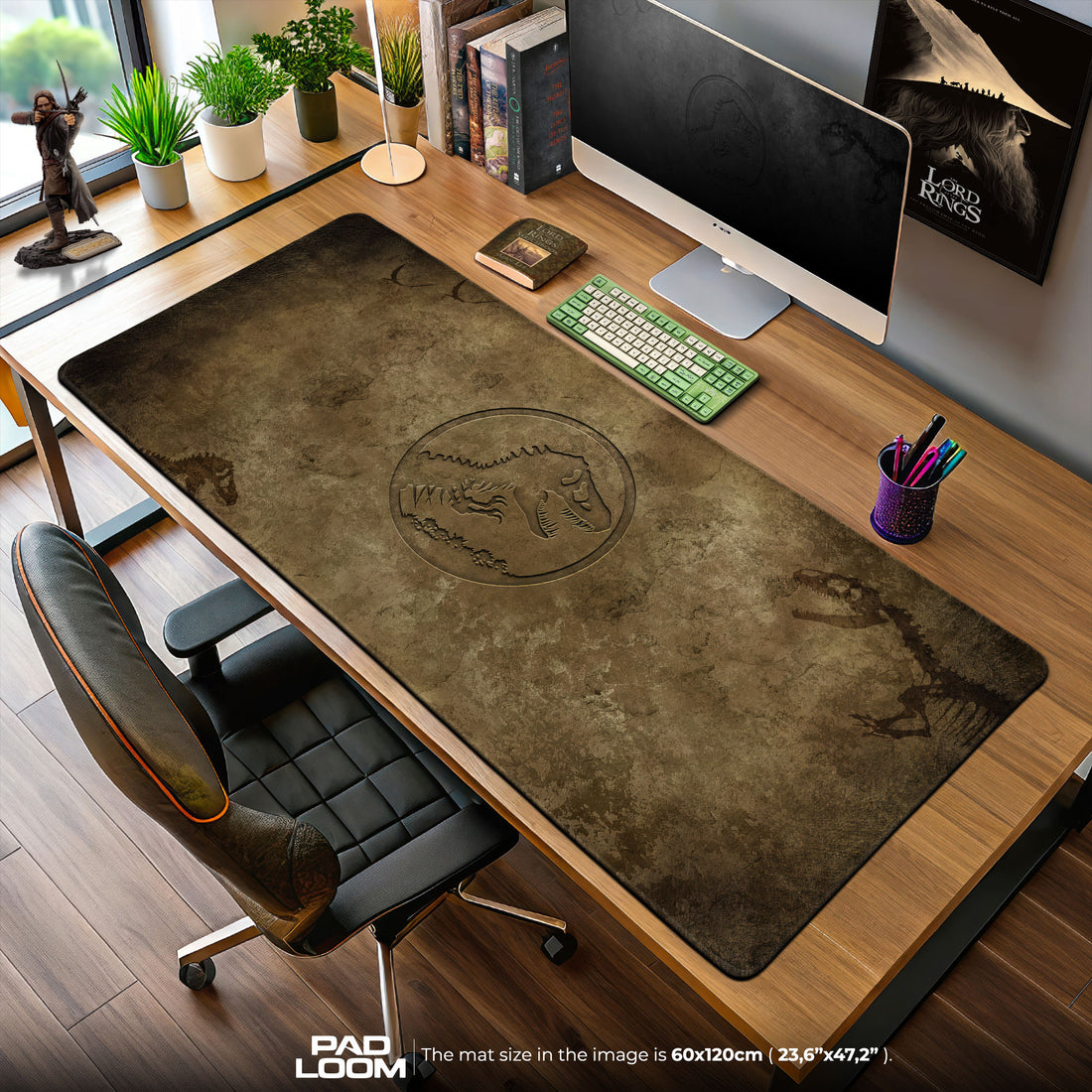 Jurassic Park – Fossil Emblem Mouse Pad, Cartoon Gamer Desk Mat