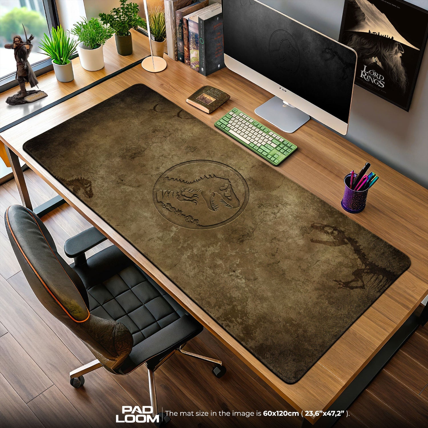 Jurassic Park – Fossil Emblem Mouse Pad, Cartoon Gamer Desk Mat Padloom