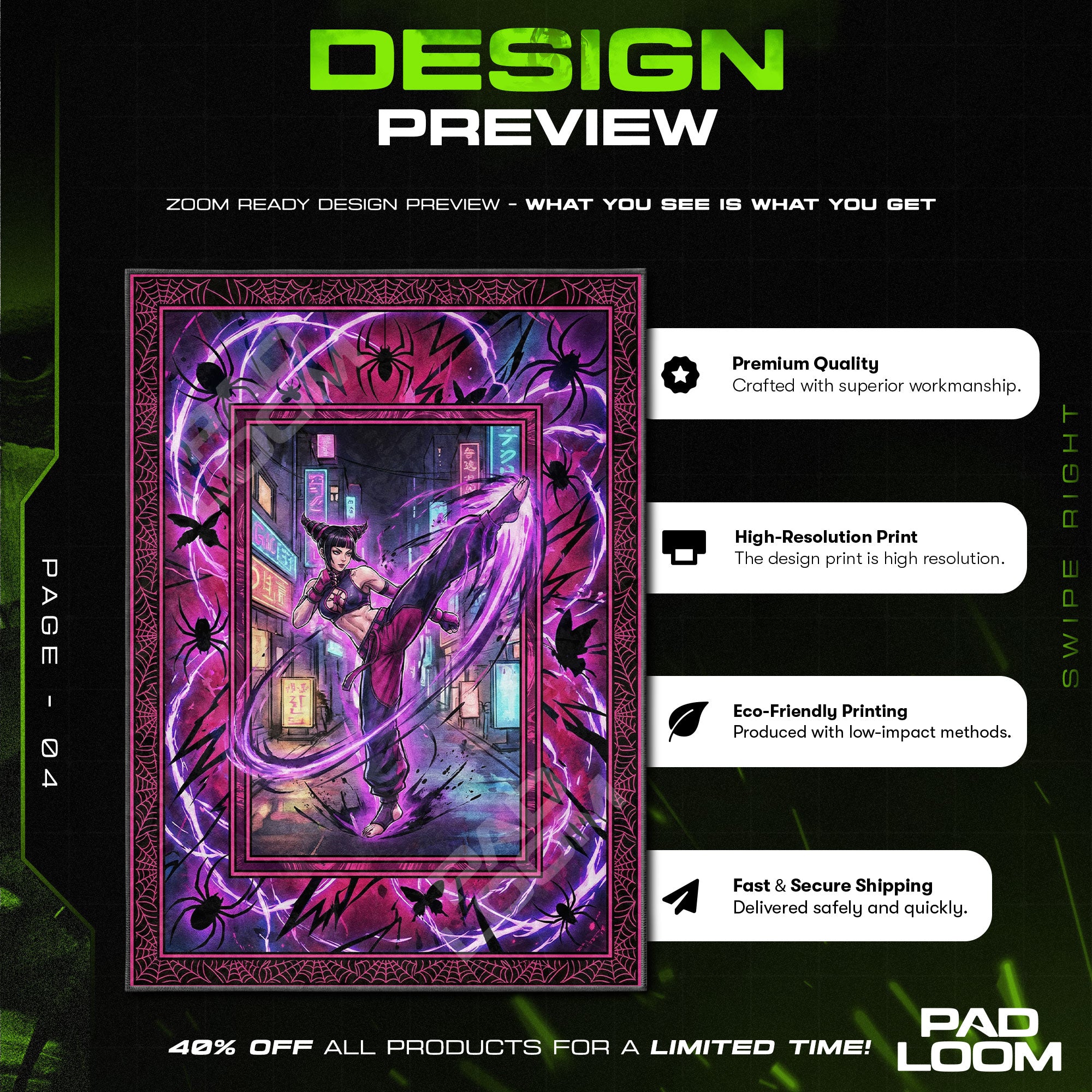 Chair character design printed on rug