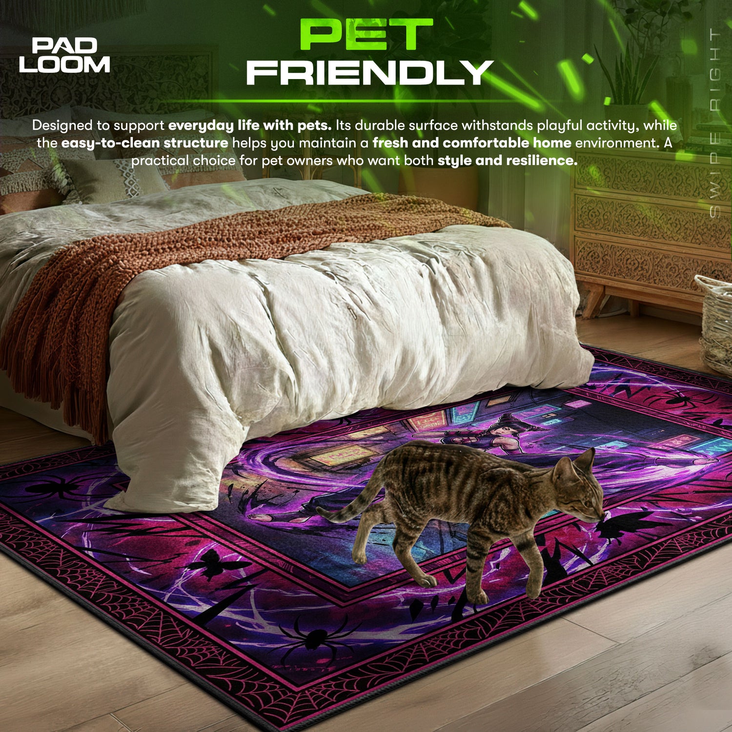 Detailed close-up of Juri rug pattern