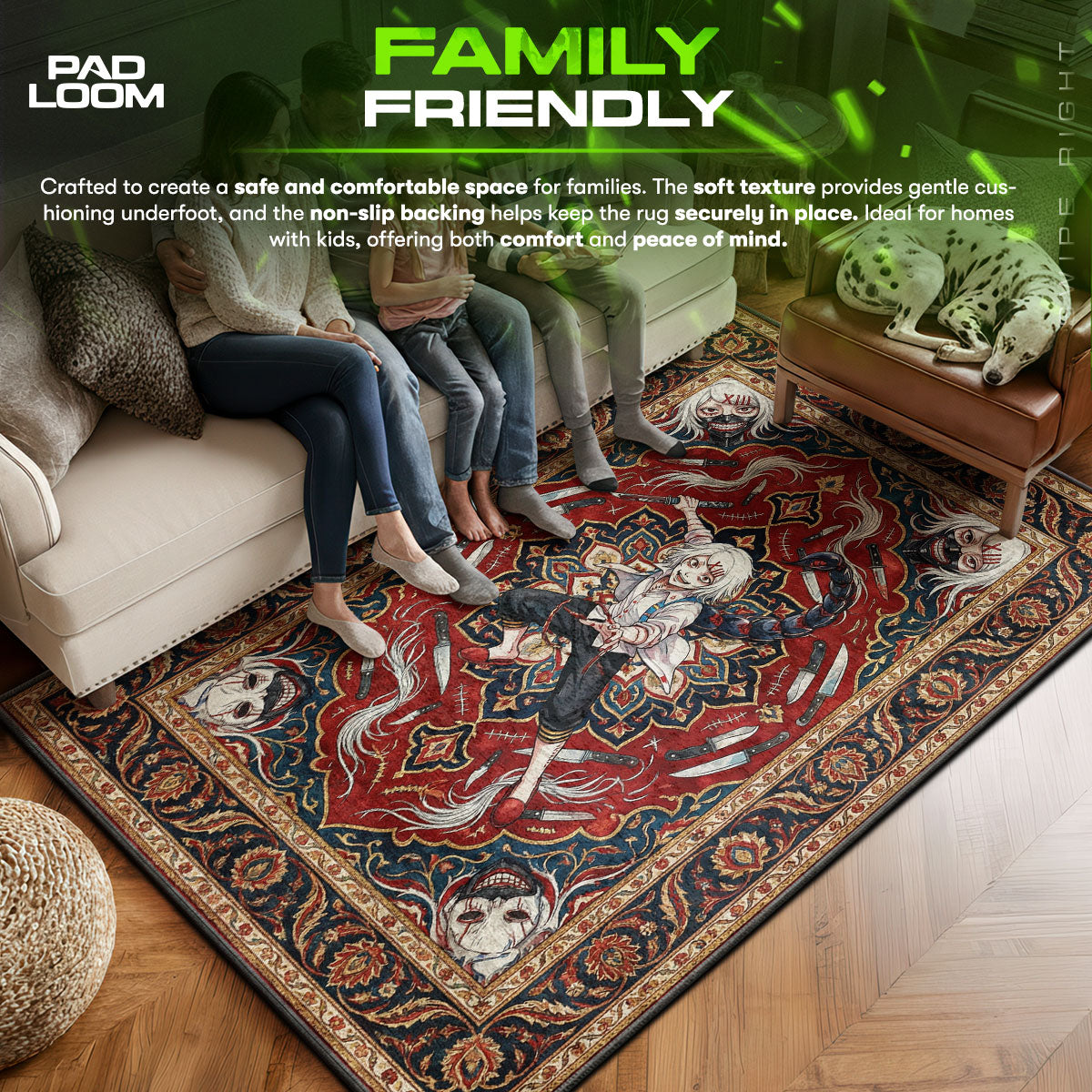 Juuzou Suzuya Scythe Rug - Tokyo Ghoul Chair Mat